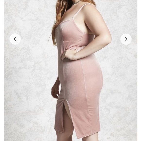 NWT| 1X-2X| 90’S COMEBACK| PINK VELOUR BODY-CON DRESS| NWT - Picture 5 of 17